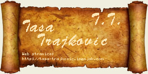 Tasa Trajković vizit kartica
